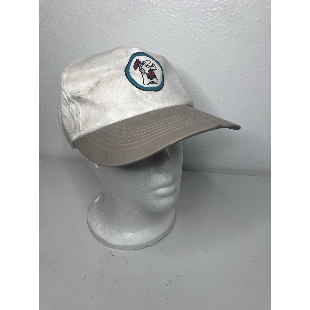 VTG Little Caesars Pizza Uniforms To You Hat Cap Strap Back Mens OS White Tan